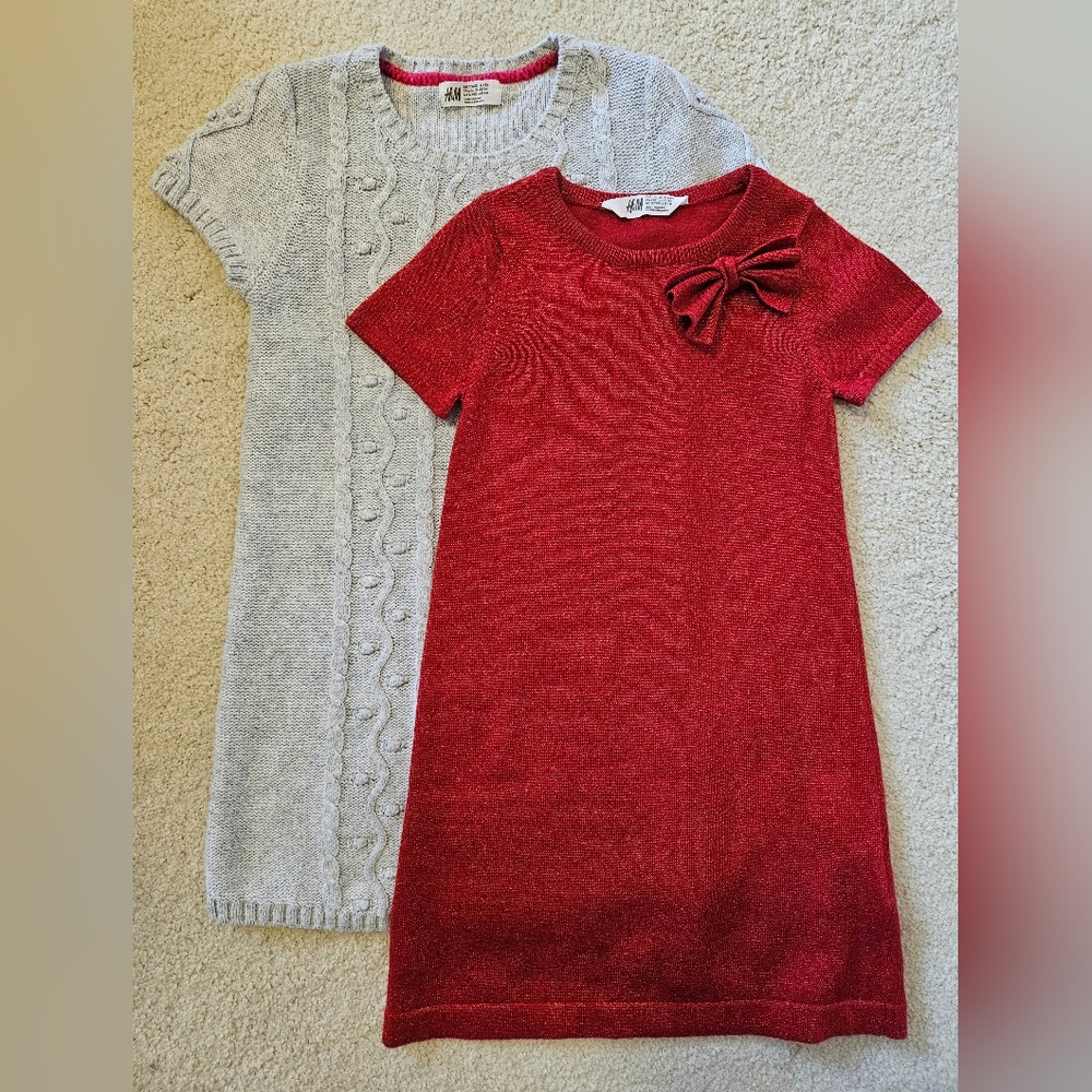 H&M girls fall amd winter dress(bundle: 6-8yr)